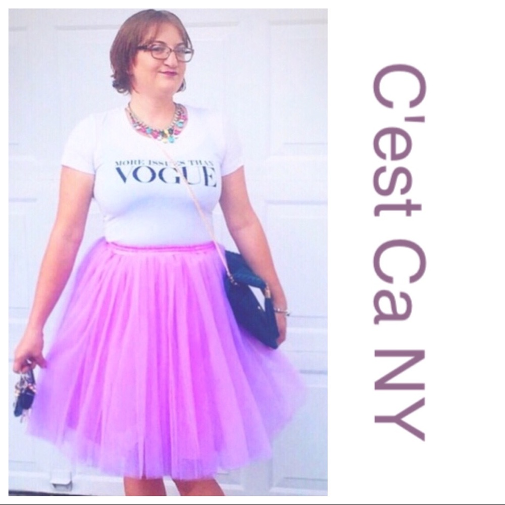 C'est Ca NY custom lilac tulle skirt - Picture 3 of 5